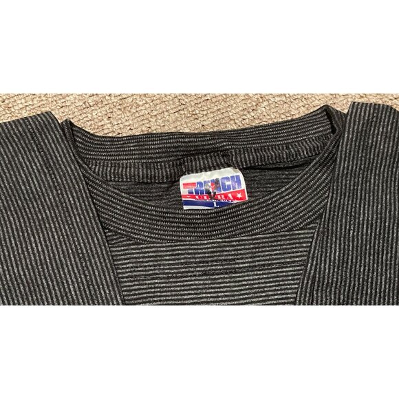 Vintage 1992 Chicago Bulls NBA Michael Jordan Single Stitch Striped T-Shirt 90s - Picture 6 of 7